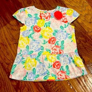 Crown and Ivy Peplum Style Floral Top-NWOT size 5